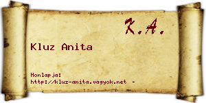 Kluz Anita névjegykártya
